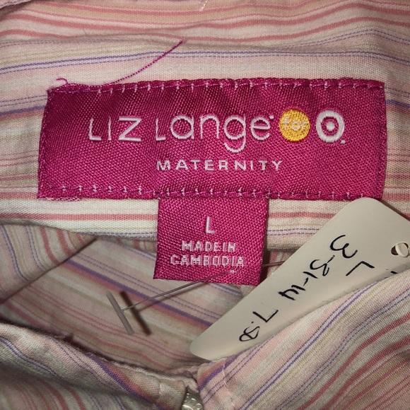 Liz Lange Maternity for Target Pink Buttondown Top - Picture 5 of 6